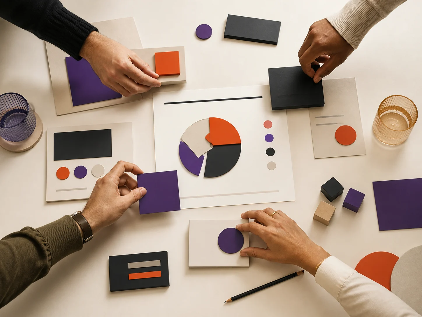 Colaboración creativa en estrategia, diseño y analítica