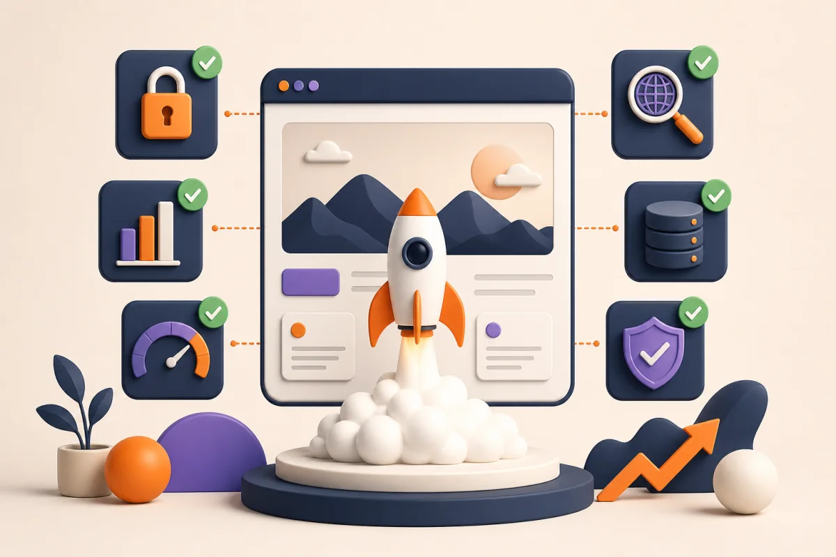 Lista de comprobación para publicar una página web con SEO, seguridad, analítica y rendimiento