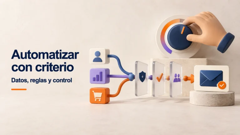 Flujo automatizado de datos y reglas con supervisión humana