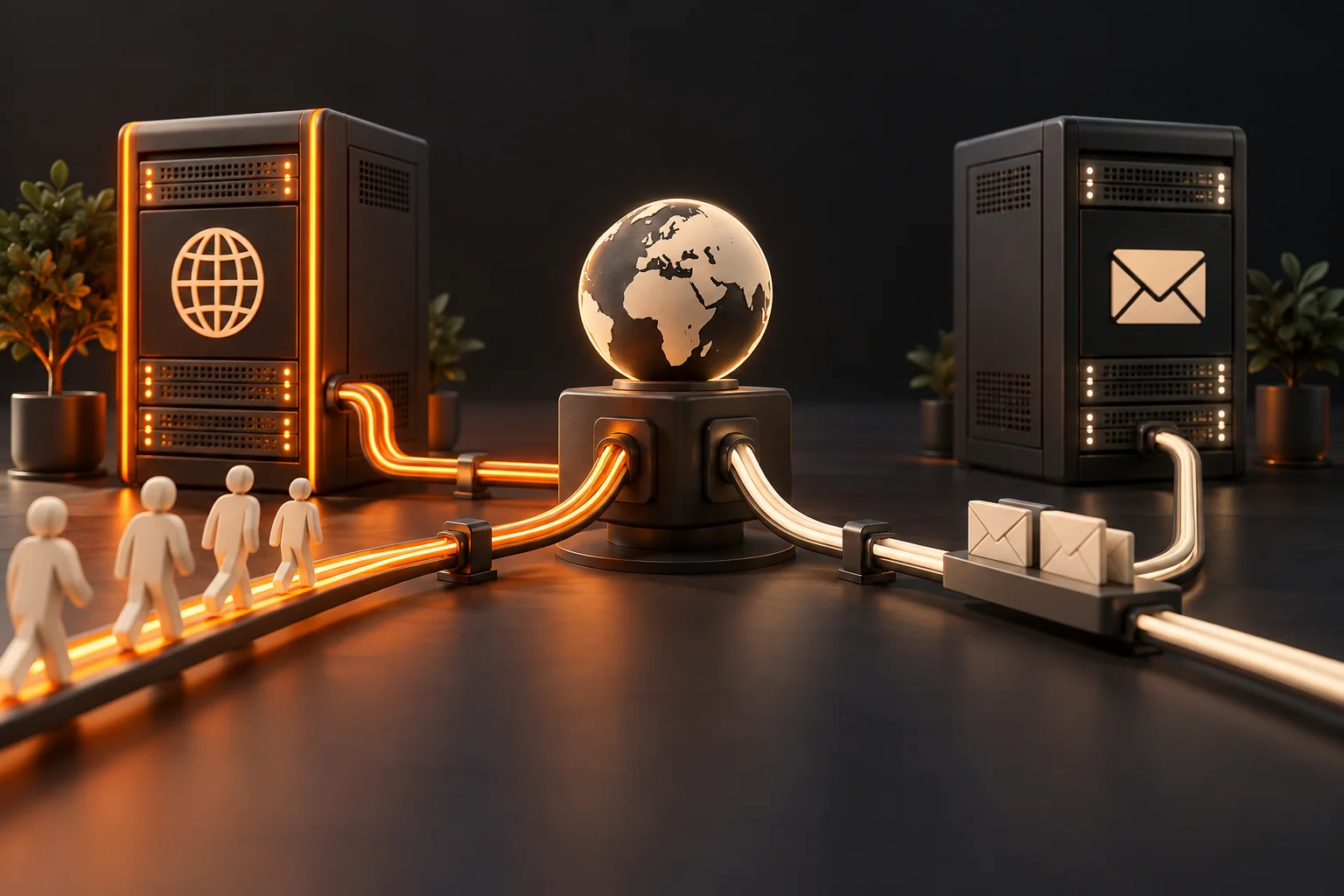 Rutas separadas para tráfico web y correo al cambiar de hosting
