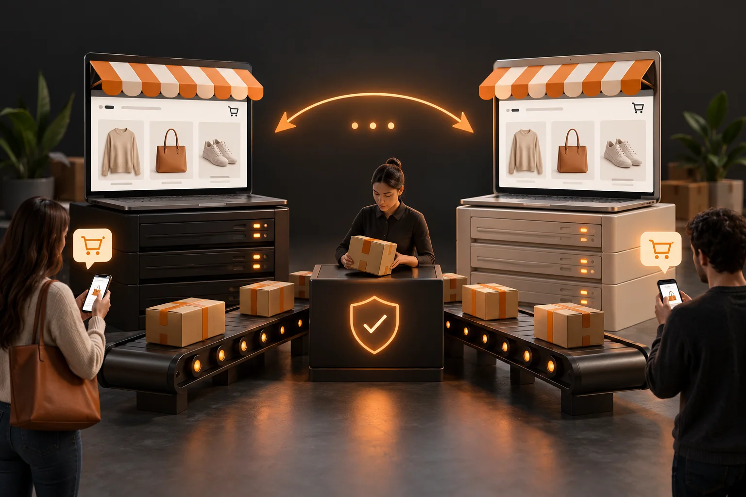 Conciliación de pedidos creados mientras una tienda cambia de servidor