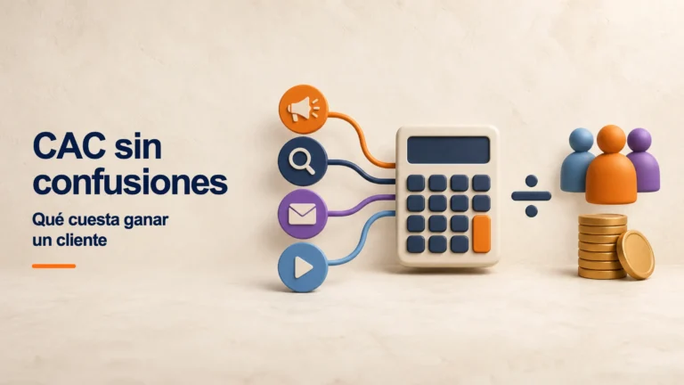 Canales de adquisición conectados a una calculadora y un grupo de clientes