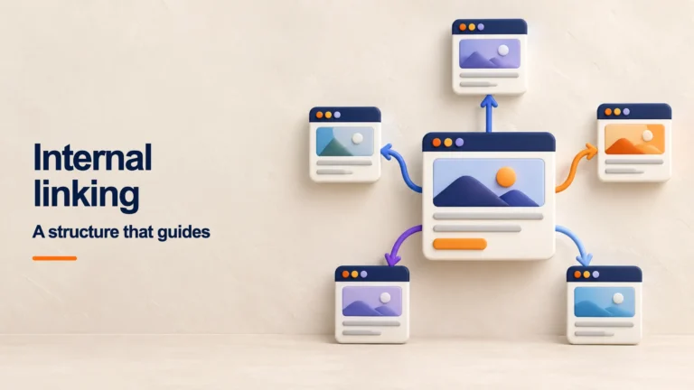 Page architecture connected with internal links around a central page