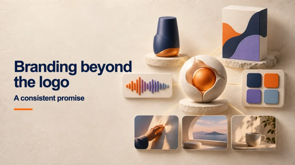 Brand system applied consistently across identity, voice and experiences