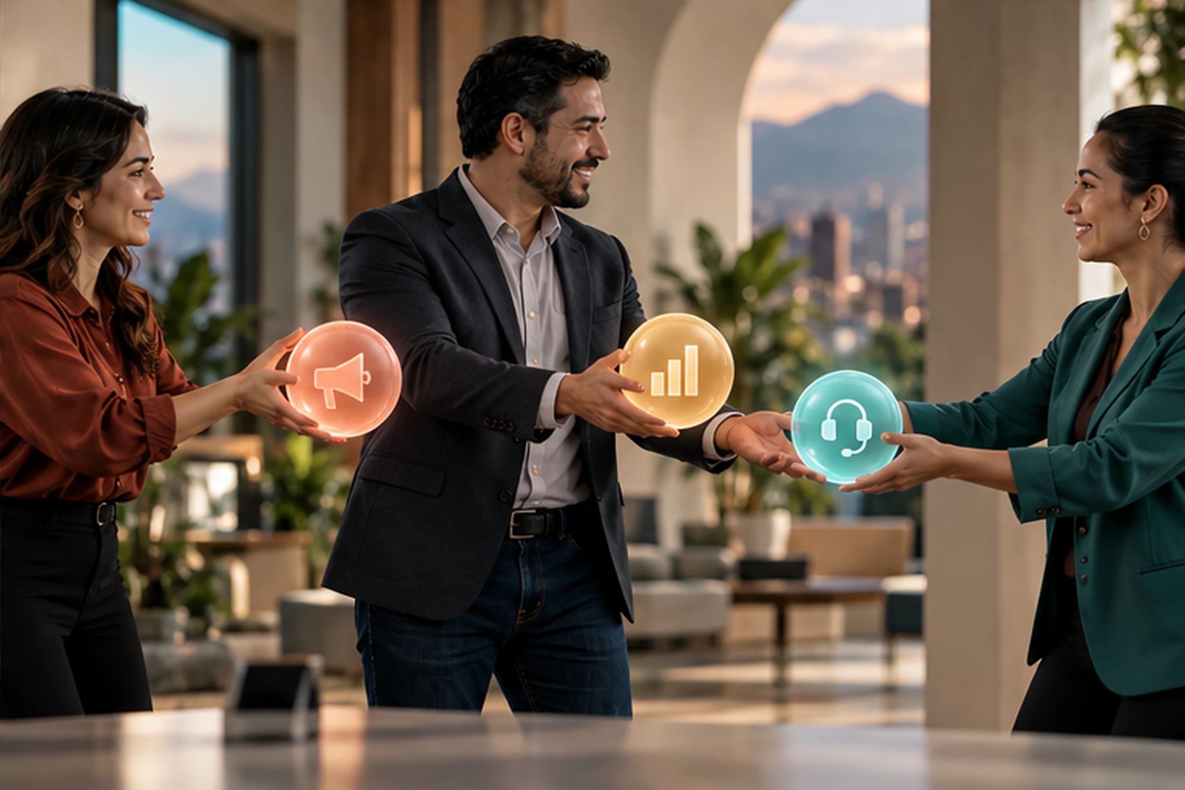 Equipos entregan señales comerciales entre marketing ventas y servicio