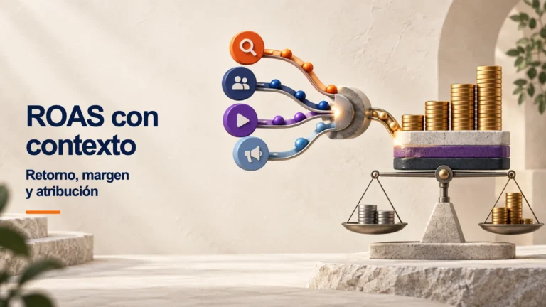 Canales publicitarios conectados con ingresos, margen y atribución