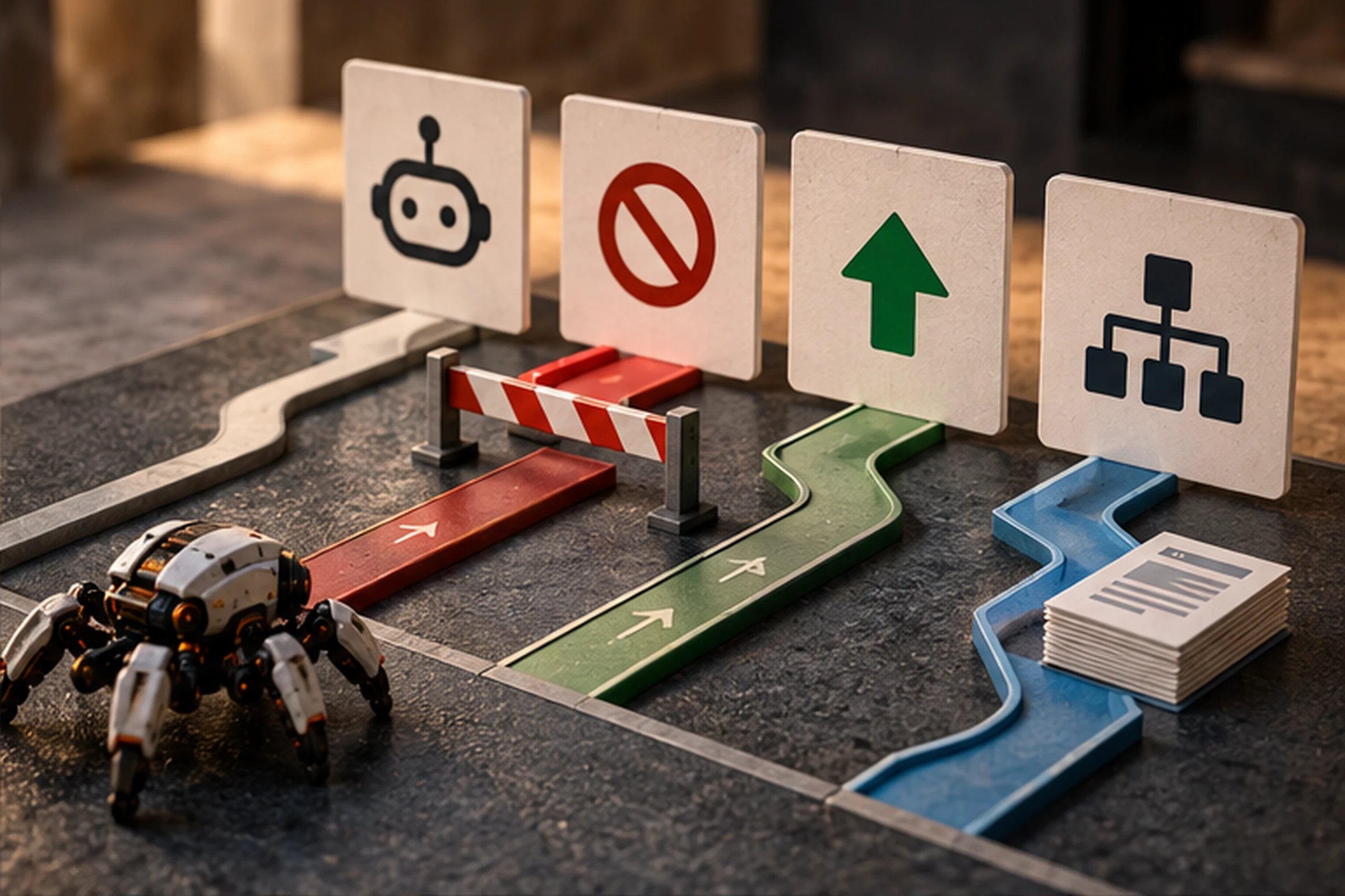 Rutas físicas representan reglas de acceso y ubicación de sitemap para rastreadores