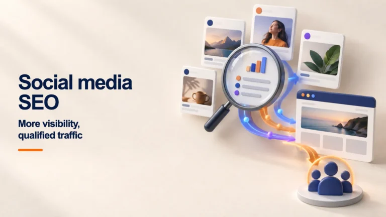 Social content discovered in search and connected to qualified traffic